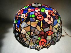 Vintage Stained Glass Spider Web Design 18 Lamp Shade Numbered Made In USA