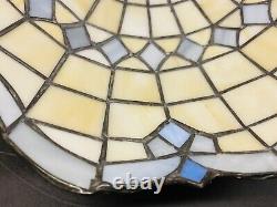 Vintage Stained Slag Glass Tiffany Style Lamp Shade 12