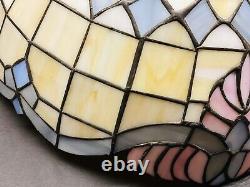 Vintage Stained Slag Glass Tiffany Style Lamp Shade 12