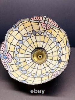 Vintage Stained Slag Glass Tiffany Style Lamp Shade 12