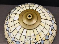 Vintage Stained Slag Glass Tiffany Style Lamp Shade 12