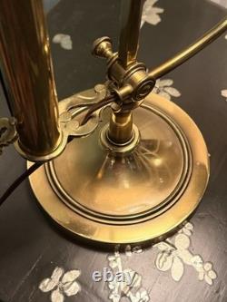Vintage Stiffel Brass Adjustable Student Table Lamp 28.5-38.5 Tall