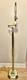 Vintage Stiffel Brass Swing Arm Floor Lamp Crystal Glass Base Hollywood Regency