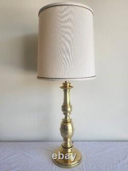 Vintage Stiffel Mid-Century Brass Hollywood Regency Lamp Trophy Urn Lamp & Shade