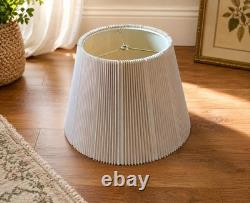Vintage Stiffel Pleated Accordion Lamp Shade Cream Bell Spider Fitter 18