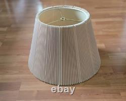 Vintage Stiffel Pleated Accordion Lamp Shade Cream Bell Spider Fitter 18
