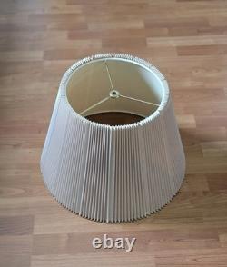 Vintage Stiffel Pleated Accordion Lamp Shade Cream Bell Spider Fitter 18