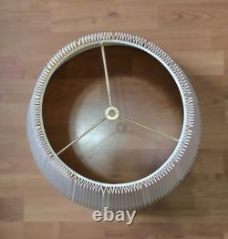 Vintage Stiffel Pleated Accordion Lamp Shade Cream Bell Spider Fitter 18