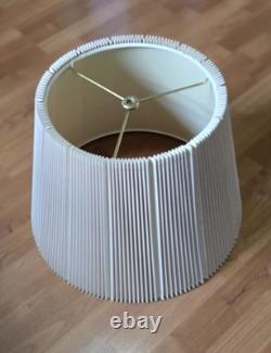 Vintage Stiffel Pleated Accordion Lamp Shade Cream Bell Spider Fitter 18