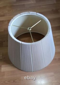 Vintage Stiffel Pleated Accordion Lamp Shade Cream Bell Spider Fitter 18