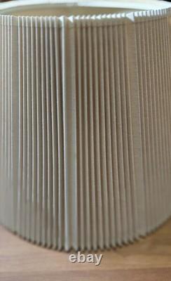 Vintage Stiffel Pleated Accordion Lamp Shade Cream Bell Spider Fitter 18