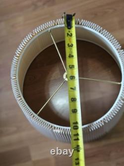 Vintage Stiffel Pleated Accordion Lamp Shade Cream Bell Spider Fitter 18