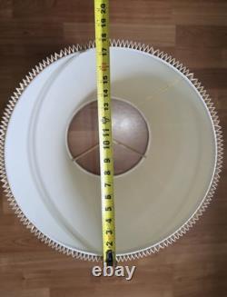 Vintage Stiffel Pleated Accordion Lamp Shade Cream Bell Spider Fitter 18
