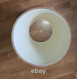 Vintage Stiffel Pleated Accordion Lamp Shade Cream Bell Spider Fitter 18