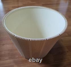 Vintage Stiffel Pleated Accordion Lamp Shade Cream Bell Spider Fitter 18