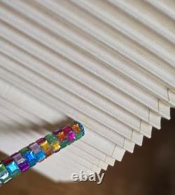 Vintage Stiffel Pleated Accordion Lamp Shade Cream Bell Spider Fitter 18