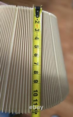 Vintage Stiffel Pleated Accordion Lamp Shade Cream Bell Spider Fitter 18