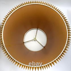 Vintage Stiffel Pleated Lamp Shades Pair Accordion Bell MCM Art Deco 60s 70s
