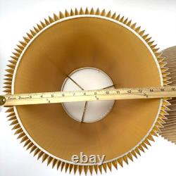 Vintage Stiffel Pleated Lamp Shades Pair Accordion Bell MCM Art Deco 60s 70s