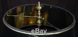 Vintage Stiffel Solid Brass Bouillotte 3 Way candlestick Desk Table Lamp Shade