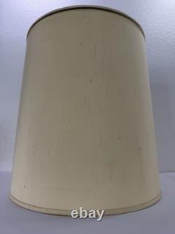 Vintage Stiffel Textured Drum Barrel Lamp Shade MCM Hollywood Regency modern