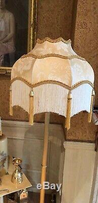 Vintage Style Victorian Downton abbey Traditional gold silk damask Lampshade18in