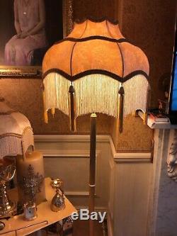Vintage Style Victorian Downton abbey Traditional gold silk damask Lampshade18in