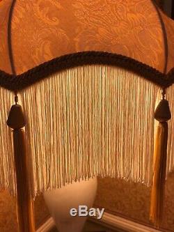 Vintage Style Victorian Downton abbey Traditional gold silk damask Lampshade18in