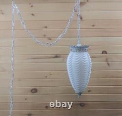 Vintage Swag Hanging Light Art Deco Lamp Glass Curtain Shade