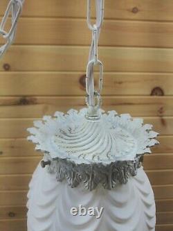 Vintage Swag Hanging Light Art Deco Lamp Glass Curtain Shade