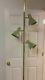 Vintage Tension Pole Floor Lamp 3 Perforated Shades Avocado Green Space Age Msm