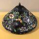 Vintage Tiffany Style Stained Glass Lamp Shade Multi Color Floral Local P/u Only