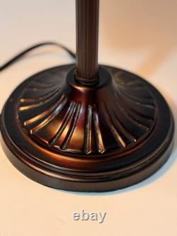 Vintage Table Lamp with Swirled Glass Shade Home Decor Used Condition