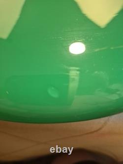 Vintage Tam-O-Shanter Style Emerald Green Cased Glass Shade 10 Fitter