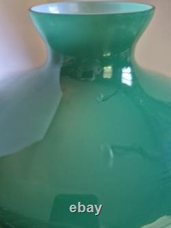 Vintage Tam-O-Shanter Style Emerald Green Cased Glass Shade 10 Fitter