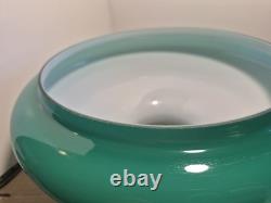 Vintage Tam-O-Shanter Style Emerald Green Cased Glass Shade 10 Fitter