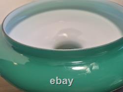Vintage Tam-O-Shanter Style Emerald Green Cased Glass Shade 10 Fitter