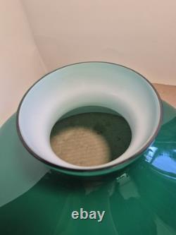 Vintage Tam-O-Shanter Style Emerald Green Cased Glass Shade 10 Fitter