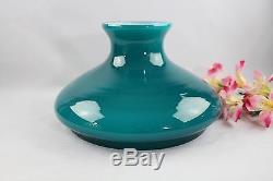 Vintage Teal Green Tam O Shanter Cased Glass Student Lamp Shade 12