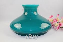 Vintage Teal Green Tam O Shanter Cased Glass Student Lamp Shade 12