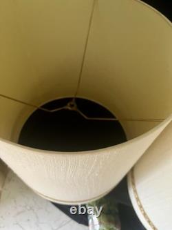 Vintage Textured Drum Barrel Lamp Shade Ivory Tall Beautiful 16 by 18