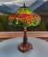 Vintage Tiffany Meyda Glass Shade With Dual Socket Lamp Base 25