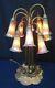 Vintage Tiffany Studios Ten Light Lily Lamp With Ten Contemporary Art Glass Shades