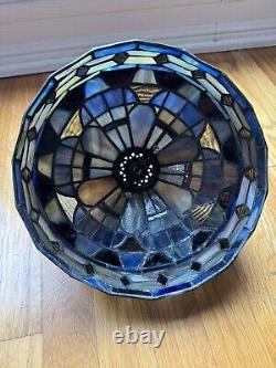 Vintage Tiffany Stye Lamp Shade Getric Looking Lots Of Colors 4.5 X 8.5