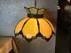 Vintage Tiffany Style Green Tulip Stained Glass Lamp Shade Swag Ceiling Hanging