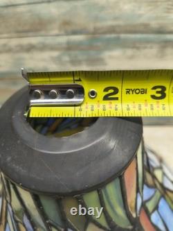 Vintage Tiffany- Style Handmade Stained Glass Flower Lamp Shade