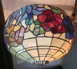 Vintage Tiffany Style JEWELLED Lamp Shade FOR PENDANT /LAMP 14 D (48A)