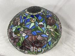Vintage Tiffany Style Lamp Shade Large 12' X 20 Floral Art