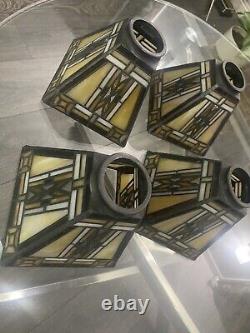 Vintage Tiffany Style Lamp Shades Set Of 4