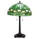 Vintage Tiffany Style Leaded Stained Glass Table Lamp With Acorn Shade 20thc